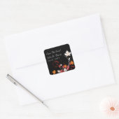 紅葉抽象芸術結婚式の日付の保存 スクエアシール (封筒)