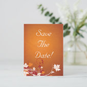 紅葉抽象芸術結婚式の日付の保存 案内ポストカード (スタンド正面)