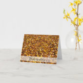 紅葉抽象芸術 カード (黄色い花)