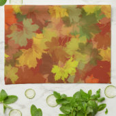 紅葉抽象芸術 キッチンタオル (折り畳み)