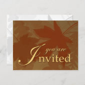 紅葉招待状 – はがき インビテーションポストカード (正面/裏面)