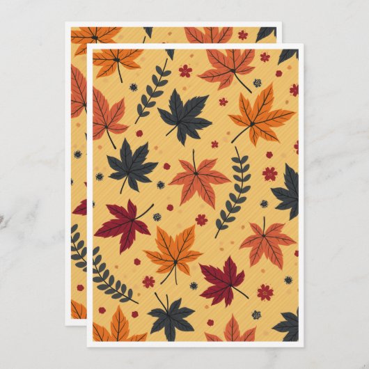 紅葉招待状 招待状 (正面/裏面)