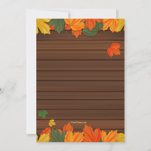 紅葉招待状 招待状 (裏面)