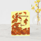 紅葉挨拶 カード (黄色い花)