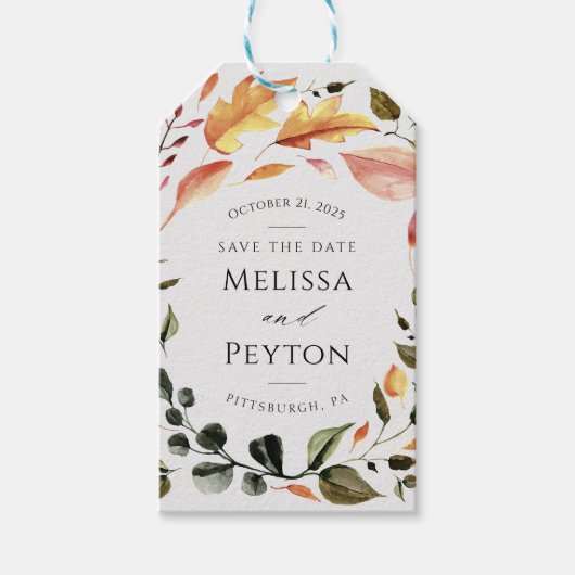 紅葉日付の保存 ギフトタグ (正面)