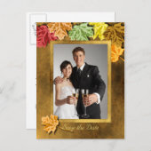 紅葉日付ポストカードの保存 案内ポストカード (正面/裏面)