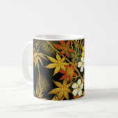 紅葉日本のアンティークリッチクラシックアートホテル コーヒーマグカップ (正面左)