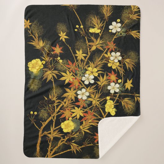 紅葉日本のアンティークリッチクラシックアートホテル シェルパブランケット (正面)