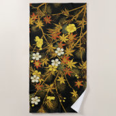 紅葉日本のアンティークリッチクラシックアートホテル ビーチタオル (正面)