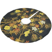 紅葉日本のアンティークリッチクラシックアートホテル ブラッシュドポリエステルツリースカート (アングル)