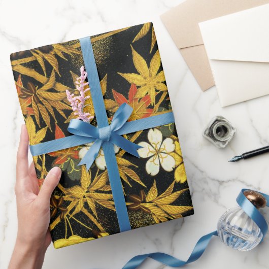 紅葉日本のアンティークリッチクラシックアートホテル ラッピングペーパー (ギフト)