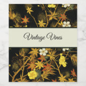 紅葉日本のアンティークリッチクラシックアートホテル ワインラベル (シングルラベル)