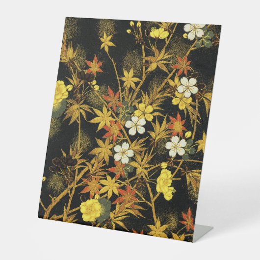 紅葉日本のアンティークリッチクラシックアートホテル 台座サイン (正面)