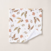 紅葉柄バスタオオルセット バスタオルセット (ウォッシュタオル)