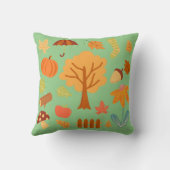 紅葉楽しむシーズンカラフル クッション (裏面)