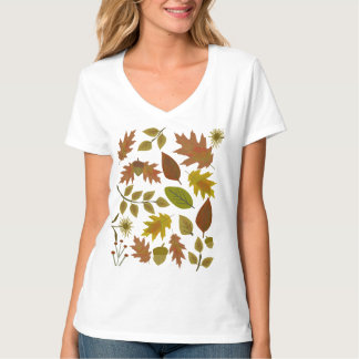 紅葉模様紅葉オレンジ赤黄色 Tシャツ