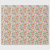 紅葉樹レトロフクロウ模様 ラッピングペーパー (フラット)