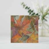 紅葉水の色落ちたの葉あいさつきカード カード (スタンド正面)