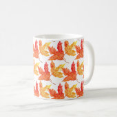 紅葉水カラー秋素朴ツリー コーヒーマグカップ (正面右)