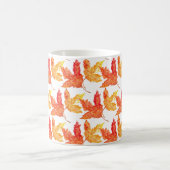 紅葉水カラー秋素朴ツリー コーヒーマグカップ (中央)