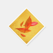 紅葉水彩イラストレーションピクニックアート スタンダードカクテルナプキン (角)