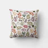 紅葉水彩カラフル葉 クッション (正面)