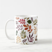 紅葉水彩カラフル葉 コーヒーマグカップ (左)