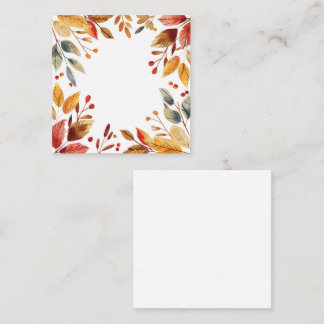 紅葉水彩フレーム ノートカード