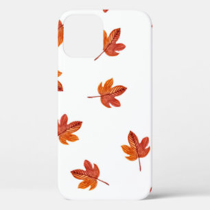 紅葉水彩手描き iPhone 12ケース
