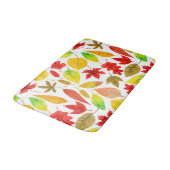 紅葉水彩白色 バスマット (アングル)