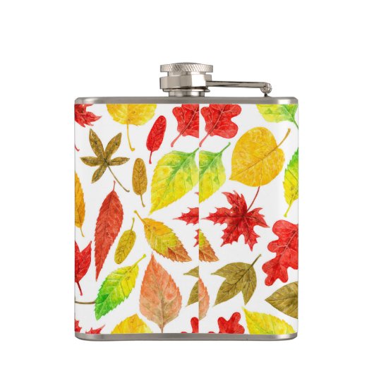 紅葉水彩白色 フラスク (裏面)