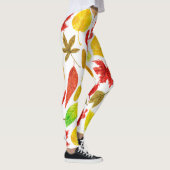 紅葉水彩白色 レギンス (右)