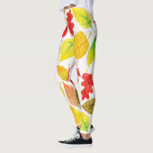 紅葉水彩白色 レギンス (左)