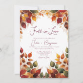 紅葉水彩秋インラブ結婚ズ 招待状 (正面)