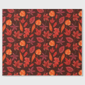 紅葉水彩 ラッピングペーパー (フラット)