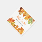 紅葉水色カスタムベビー名 スタンダードカクテルナプキン (角)