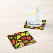 紅葉水色（濃色） スクエアペーパーコースター (インサイチュ)