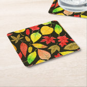 紅葉水色（濃色） スクエアペーパーコースター (アングル)