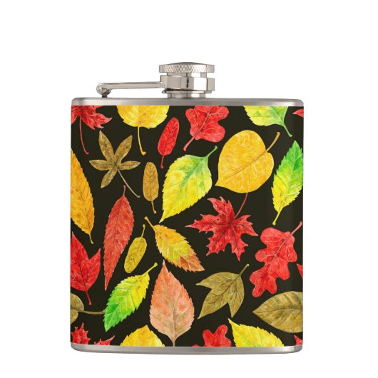 紅葉水色（濃色） フラスク (正面)