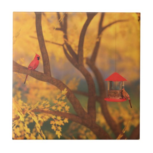 紅葉狩り タイル (正面)