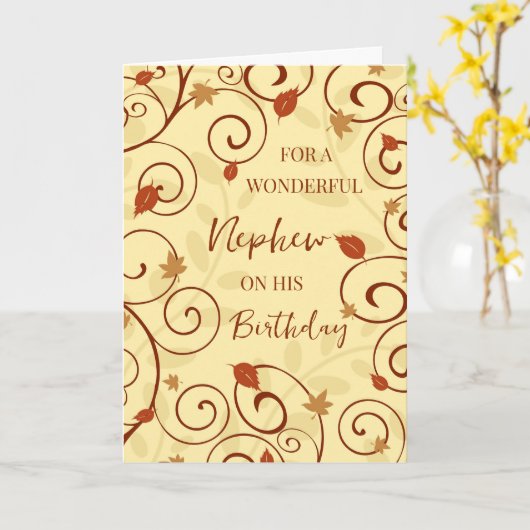 紅葉甥誕生日 カード (黄色い花)