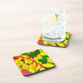 '紅葉'白熱［赤熱］光を放つコルクコースターセット コースター (右側)