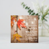 紅葉白熱［赤熱］光を放つズ素朴メイスン結婚ジャース 招待状 (スタンド正面)