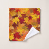 紅葉祝 – 秋の美しい バスタオルセット (ウォッシュタオル)