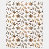 紅葉秋で暖かい冬コージーフローラ フリースブランケット (正面)