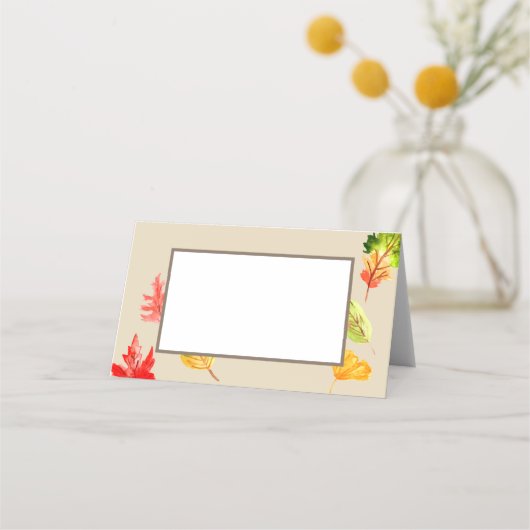 紅葉秋のテントフードカード プレイスカード (正面)