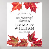 紅葉秋のリハーサル夕食ウェルカムサイン ポスター (正面)