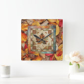 紅葉秋の壁時計 スクエア壁時計 (ホーム)