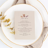 紅葉秋の披露宴 メニュー