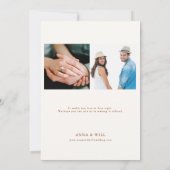 紅葉秋の結婚式オレンジ日付の保存 招待状 (裏面)